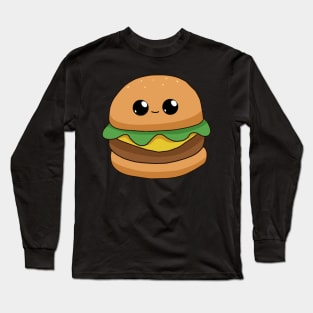 Cute Cheese Burger Kawaii Style Long Sleeve T-Shirt